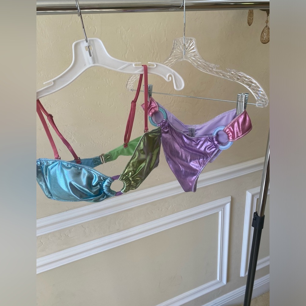 Anthropologie women’s two piece bathing suit - top medium bottom large